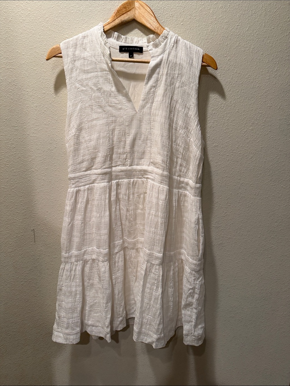 GibsonLook Sleeveless Tiered Mini Dress